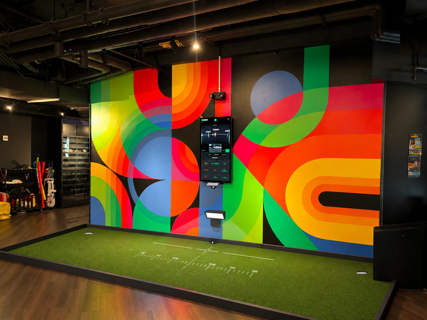 Putter Experience installed on a putting green inside a simulator venue